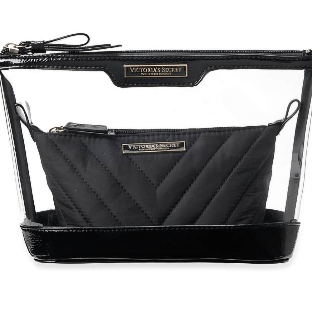 Transparent Black Women's Cosmetic Bag - Picture 8 of 9